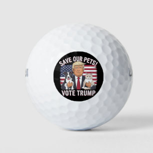 Balles De Golf Votez Trump Sauvez Nos Animaux Chats Chiens 2024 E