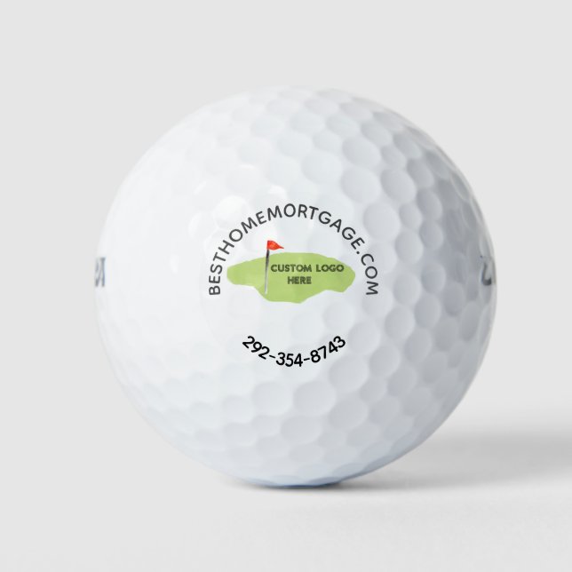 Balles De Golf Votre Logo Personnalisé Site Internet Promotion So (Devant)