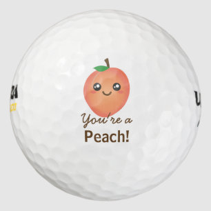 Balles De Golf Vous êtes un Peach Sweet Kawaii Cute Funny Foodie