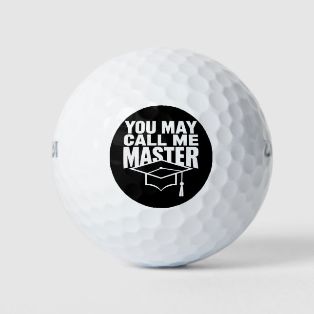Balles De Golf Vous Pouvez M'Appeler Maîtrise Diplômée 2024 (Devant)