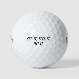 Balles De Golf "Voyez-le. Ressentez-le. Frappez-le." Motivation M