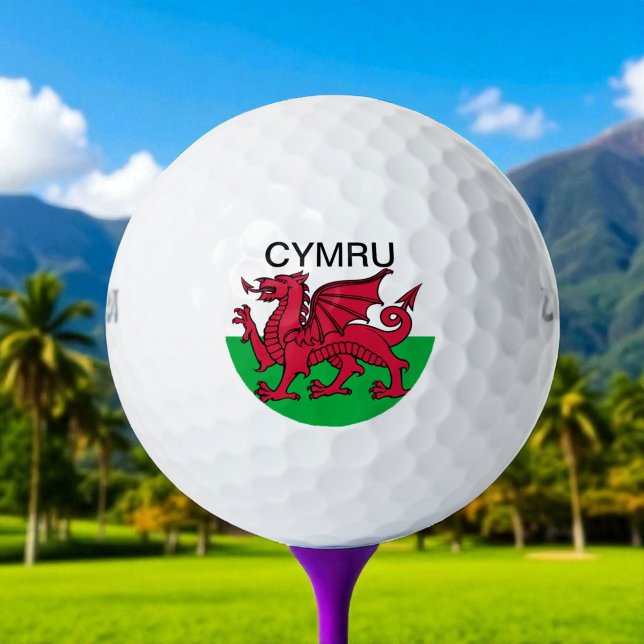 Balles De Golf Wales Welsh Red dragon Cymru Drapeau Voyage (Créateur téléchargé)