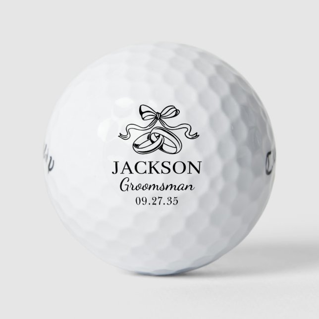 Balles De Golf Wedding Rings Groomsman (Devant)