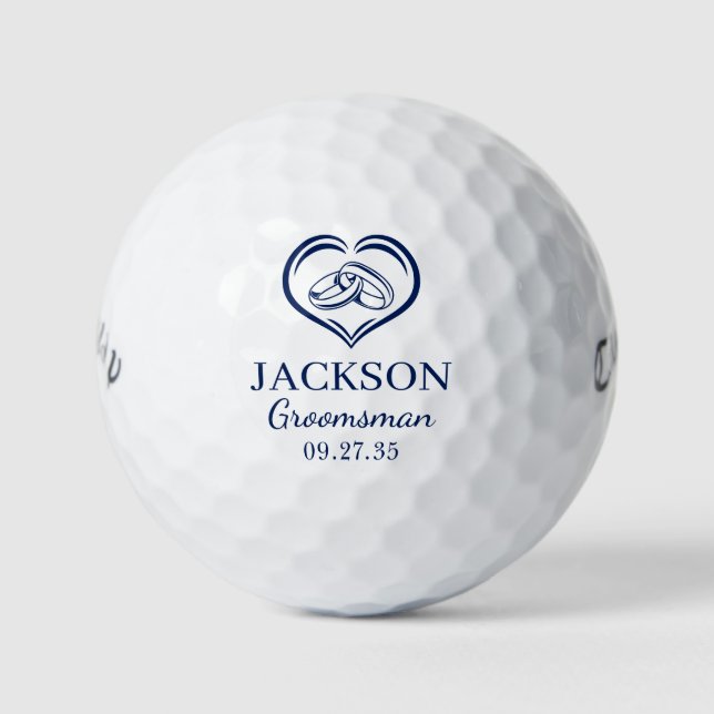 Balles De Golf Wedding Rings Groomsman (Devant)