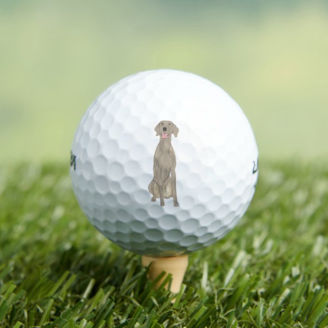 Balles De Golf Weimaraner personnalisé (T-shirt Insitu)