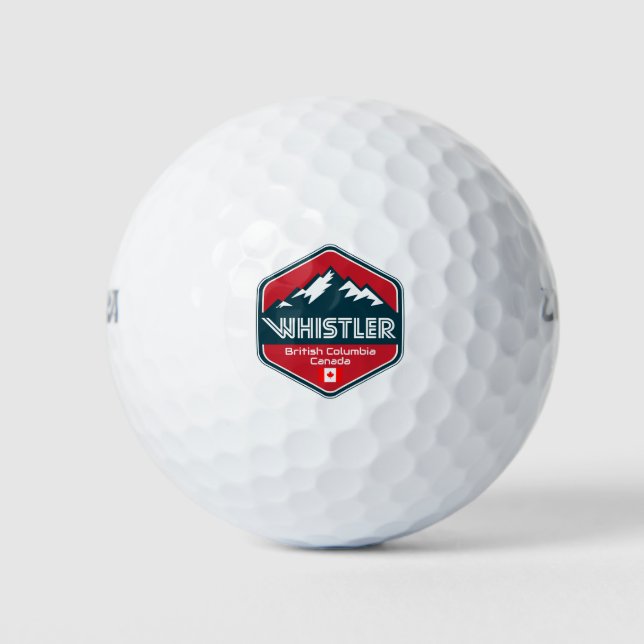Balles De Golf Whistler British Columbia Canada Design (Devant)