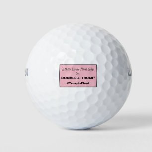 Balles De Golf White House Pink Slip pour Trump Ides Golf