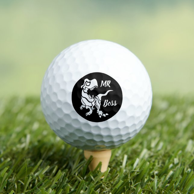 Balles De Golf White Trex the Boss Dino (T-shirt Insitu)