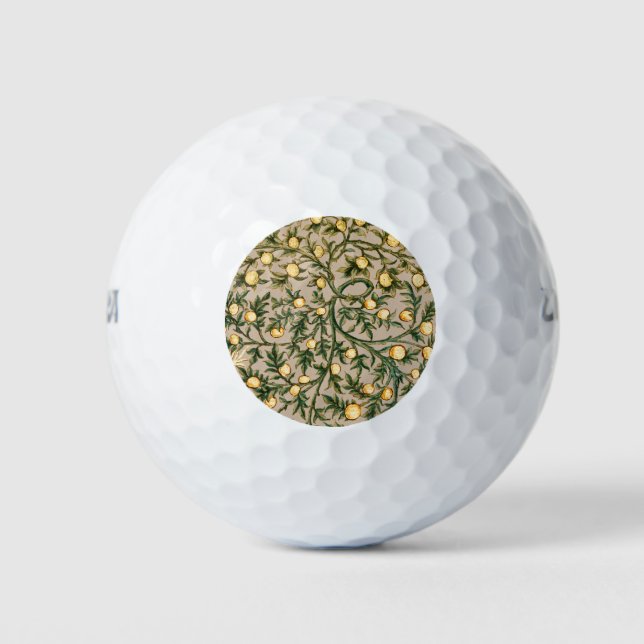 Balles De Golf William Morris Fruit Floral Jardin Fleur Classique (Devant)