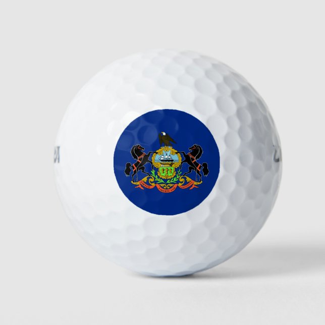 Balles De Golf Wilson Golf Ball avec drapeau de Pennsylvanie (Devant)