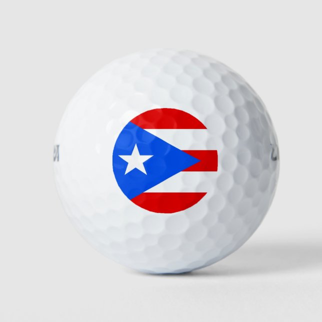 Balles De Golf Wilson Golf Ball avec drapeau de Porto Rico (Devant)