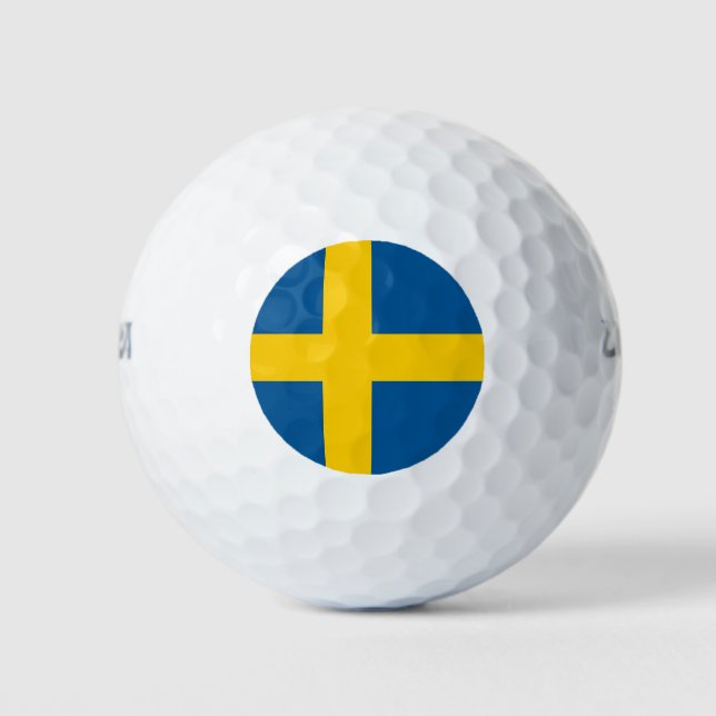 Balles De Golf Wilson Golf Ball avec drapeau de Suède (Devant)