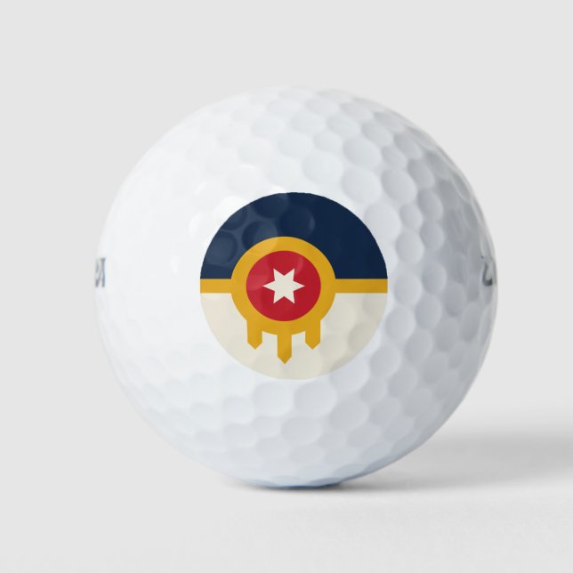 Balles De Golf Wilson Golf Ball avec drapeau de Tulsa, Oklahoma (Devant)
