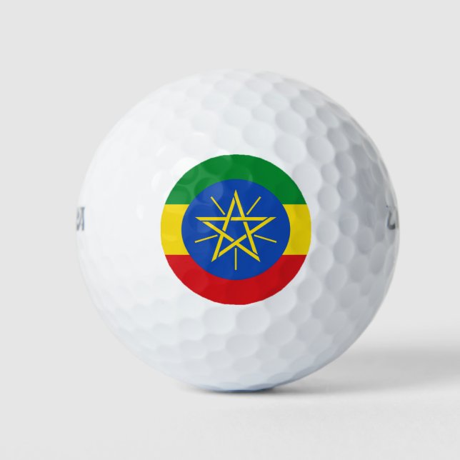 Balles De Golf Wilson Golf Ball avec drapeau d'Ethiopie (Devant)
