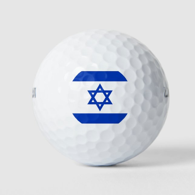 Balles De Golf Wilson Golf Ball avec drapeau d'Israël (Devant)