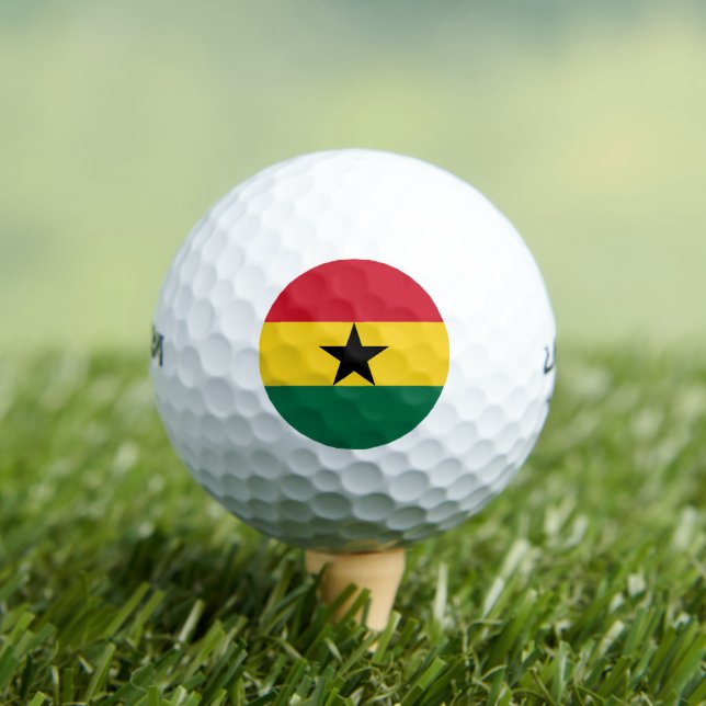 Balles De Golf Wilson Golf Ball avec drapeau du Ghana (T-shirt Insitu)