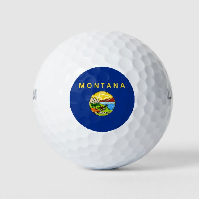 Balles De Golf Wilson Golf Ball avec drapeau du Montana (Devant)