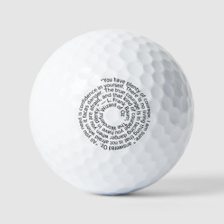 Balles De Golf Wizard of Oz courage quote golf ball