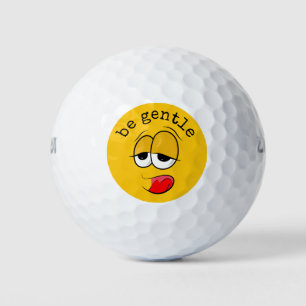 Balles De Golf Yikes Emoji Jaune