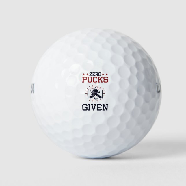 Balles De Golf Zéro Canards Donné Amusant Joueur De Hockey Sur Gl (Devant)
