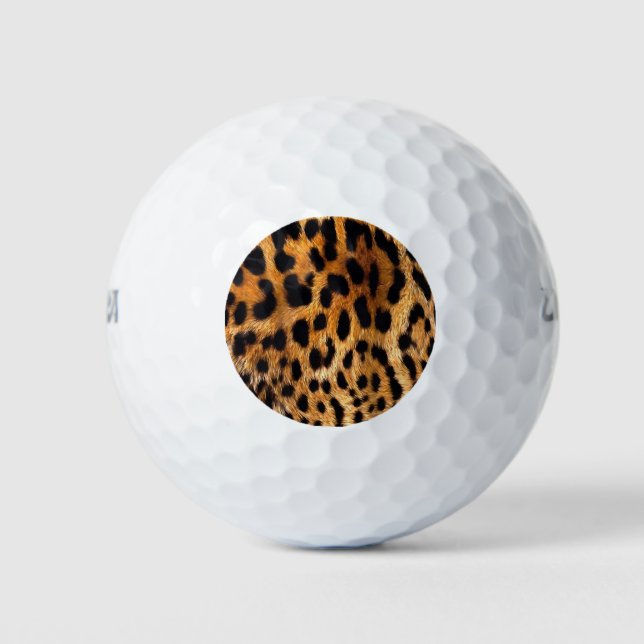 Balles De Golf Zones léopard Brown noir Animal sauvage Art (Devant)