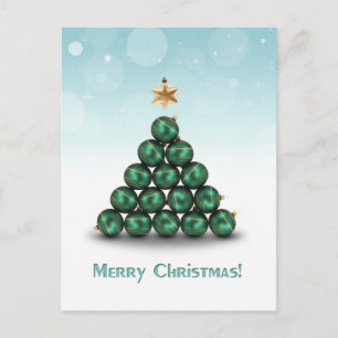 Balles de Noël en forme d'arbre Carte postale de v