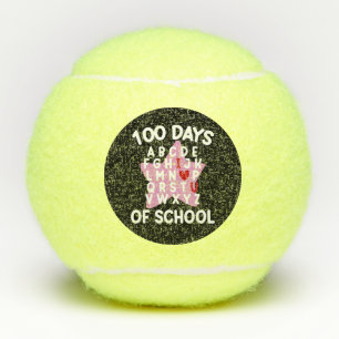 Balles De Tennis 100 Jours D'Alphabet Scolaire 100E Jour Enseignant