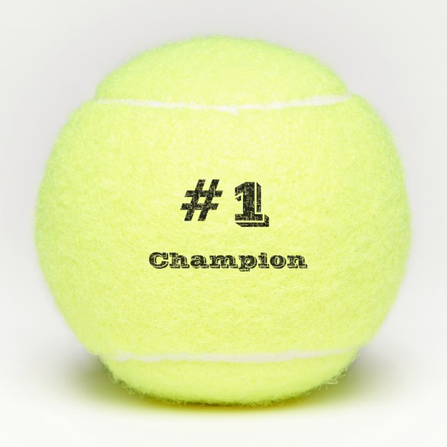 Balles De Tennis #1 Champion Black bold Type (Devant)
