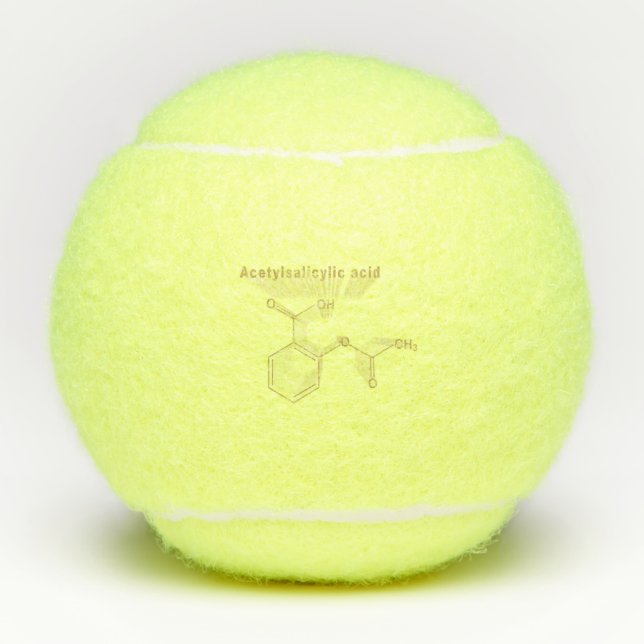 Balles De Tennis Acide acétylsalicylique, aspirine, Chimique struct (Devant)