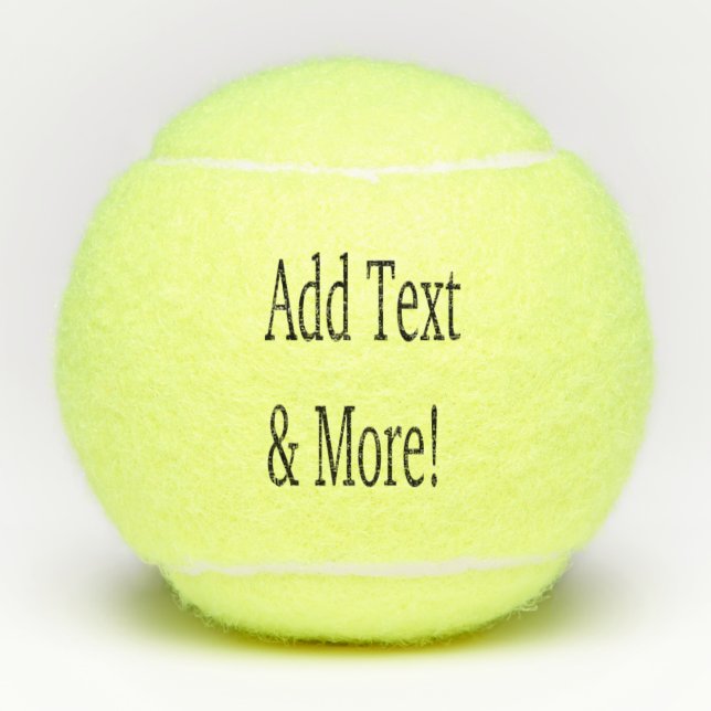 Balles De Tennis Ajouter du texte et plus ! Customisez votre propre (Devant)