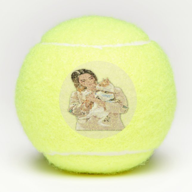 Balles De Tennis Ajouter une photo personnalisée (Devant)