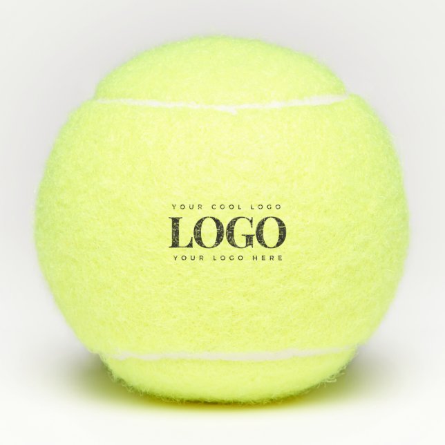 Balles De Tennis Ajouter votre logo commercial Rectangle Simple Min (Devant)
