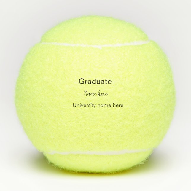 Balles De Tennis ajouter votre texte simple diplôme ajouter le nom  (Devant)
