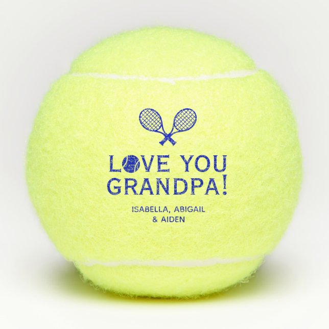 Balles De Tennis Amour à Papi (Devant)