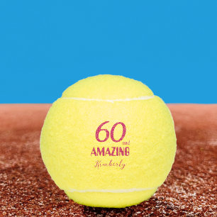 Balles De Tennis Anniversaire 60 ans élégant et rose incroyable
