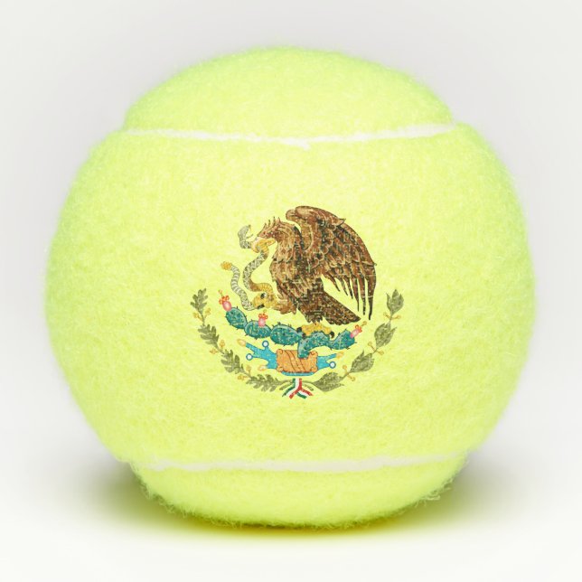 Balles De Tennis Armoiries du Mexique - Drapeau du Mexique (Devant)