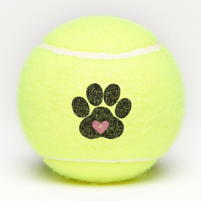 Balles De Tennis Bal de tennis Empreinte de patte (Dos)