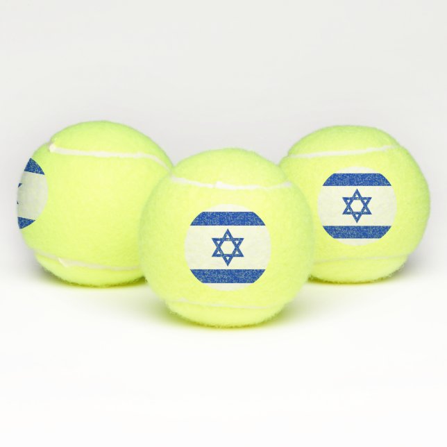 Balles De Tennis Bal de tennis patriotique avec drapeau d'Israël (Multiple)
