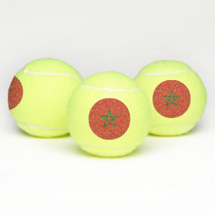 Balles De Tennis Bal de tennis patriotique avec drapeau du Maroc