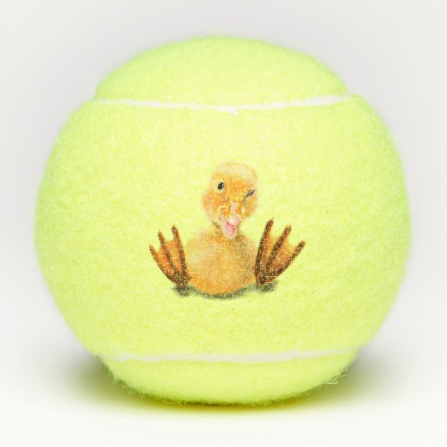 Balles De Tennis Ballons de tennis amusants avec un canard Jaune he (Devant)