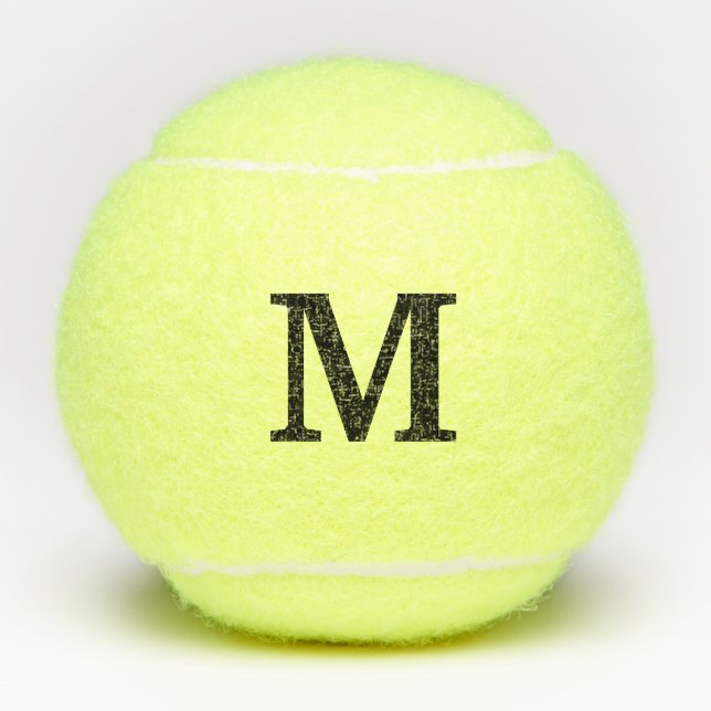 Balles De Tennis Ballons de tennis Serif Black Charter (Devant)