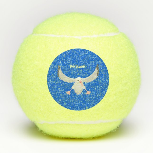 Balles De Tennis Bande dessinée de l'oiseau mûre albatros (Devant)