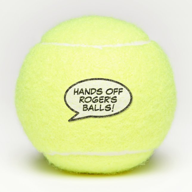 Balles De Tennis Bande dessinée de nom personnalisé Message Pop Art (Devant)
