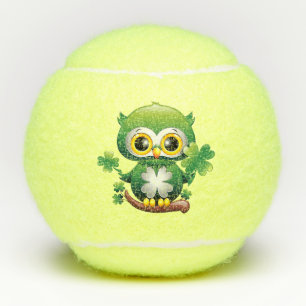 Balles De Tennis Bébé Hibou Mignon St Patrick Dessin Animé