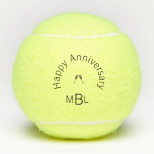 Balles De Tennis Bon Anniversaire Monogramme Champagne Penn