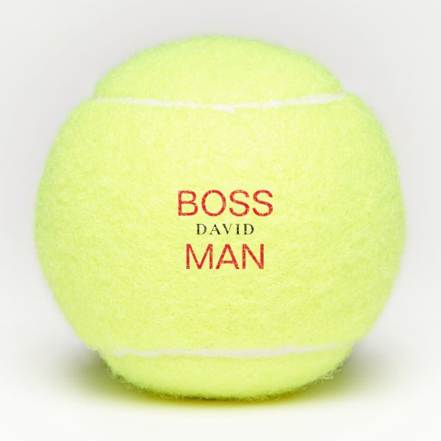Balles De Tennis Boss Man Personnalisez Les Boules De Tennis (Devant)