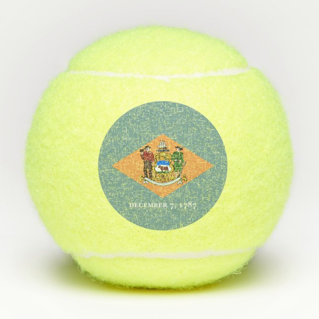 Balles De Tennis Boule de tennis de pénn avec drapeau du Delaware,  (Devant)