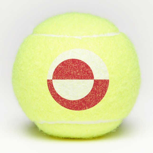 Balles De Tennis Boule de tennis de pénn avec drapeau du Groenland (Devant)