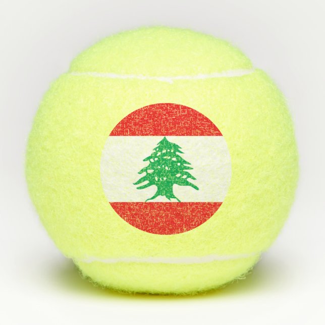 Balles De Tennis Boule de tennis de pénn avec drapeau du Liban (Devant)