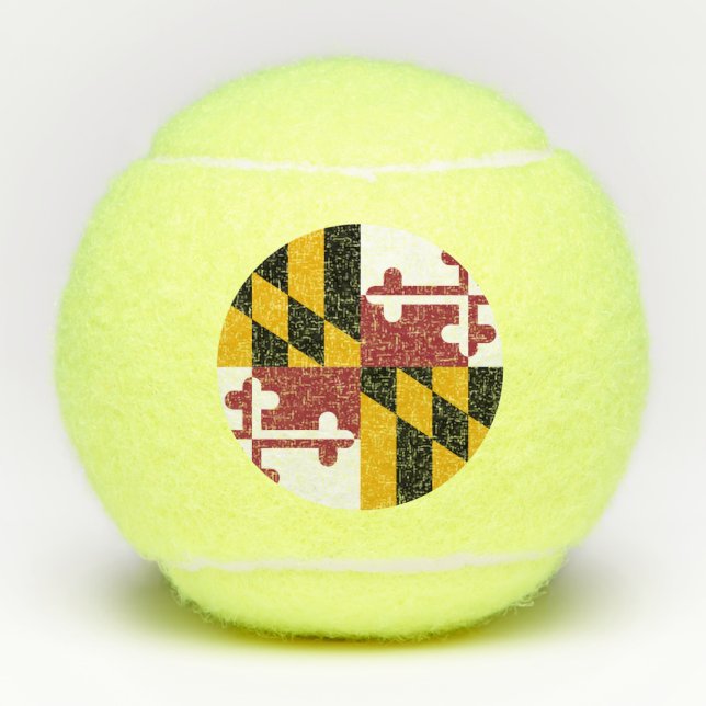 Balles De Tennis Boule de tennis de pénn avec drapeau du Maryland,  (Devant)